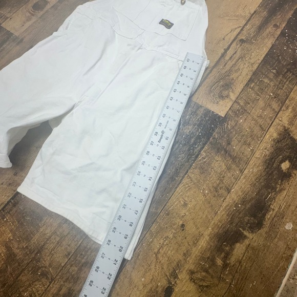 OshKosh B'gosh Womens White Denim Shortalls Overalls Size 36 - Picture 4 of 8